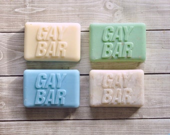 GAY BAR Soap -  Natural Soap - - Artisan Soap - Essential Oils -  Organic Shea Butter -  Gay Pride