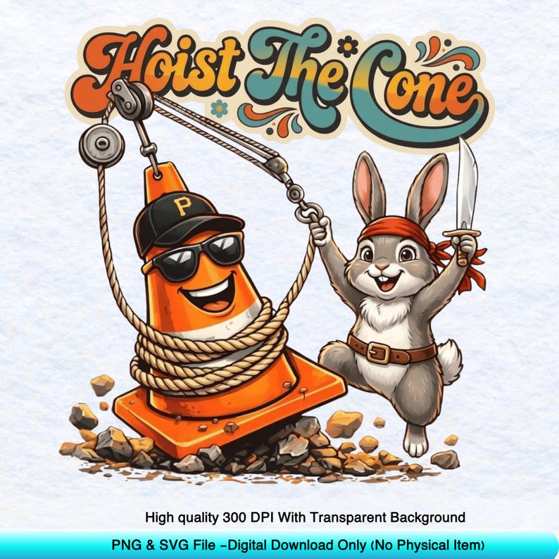 Hiist The Cone Funny Traffic Cone Humor PNG: Diseño de parodia de construcción png Humor de obras viales Clipart (Descarga digital) imagen 2