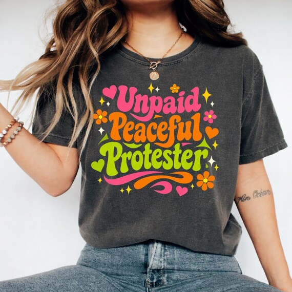 Unpaid Peaceful Protester PNG: Activist Social Justice png Protester Graphic (Digital Download)