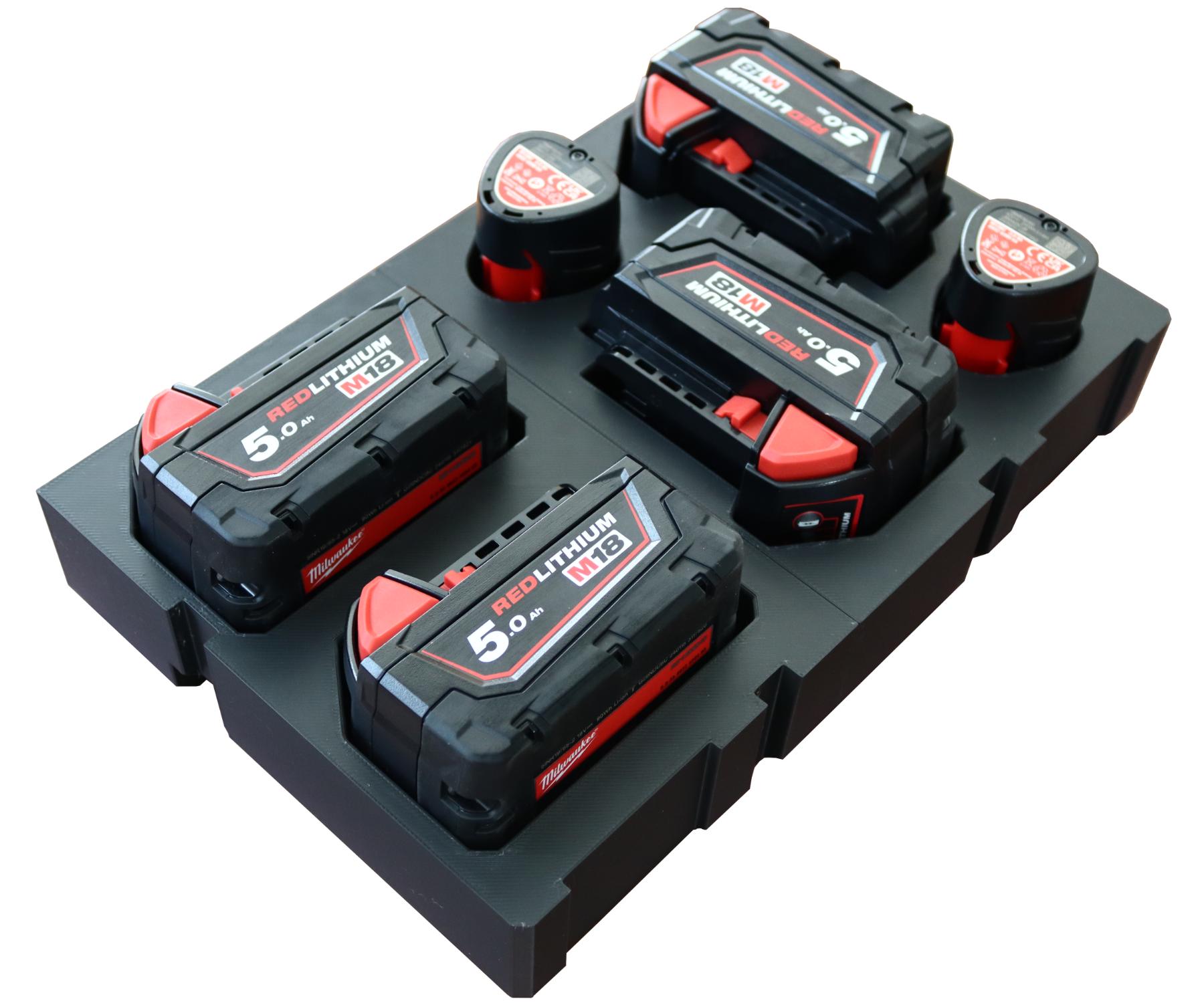 Milwaukee Packout Insert Milwaukee FUEL M18 Batteries 4x Ah