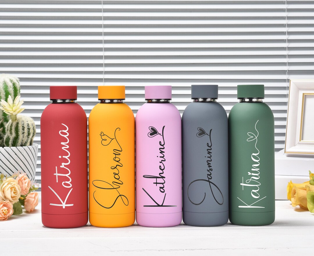 Personalized Bridesmaid Tumbler: Engraved Stainless Steel Water Bottle ...