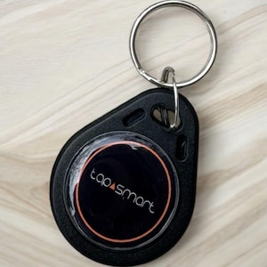 NFC Smart Sleutelhanger met Aangepast Logo, Werkt als Visitekaartje, Compatibel met Android en iPhone, Zwart