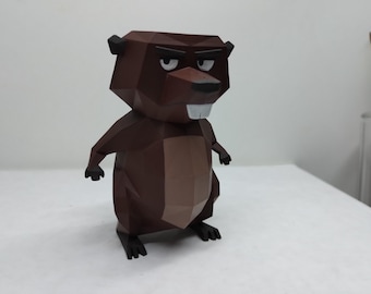 Beaver Figurine: Nibbz the Grumpy Desk Buddy