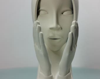 Monja - Figura de resina hecha a mano: decoración con estilo