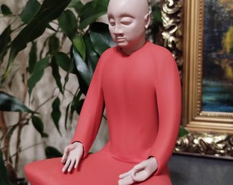Figura de monje budista: miniatura. Decoración para el hogar y la oficina.