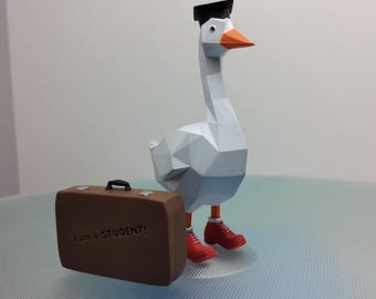 Figura geométrica de ganso: decoración original para el escritorio del estudiante