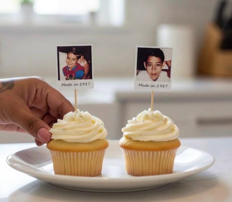 Custom face cupcake topper for birthday party decoration 30th custom photo topper for cake birthday decor for 21st finally legal gift idea image 6