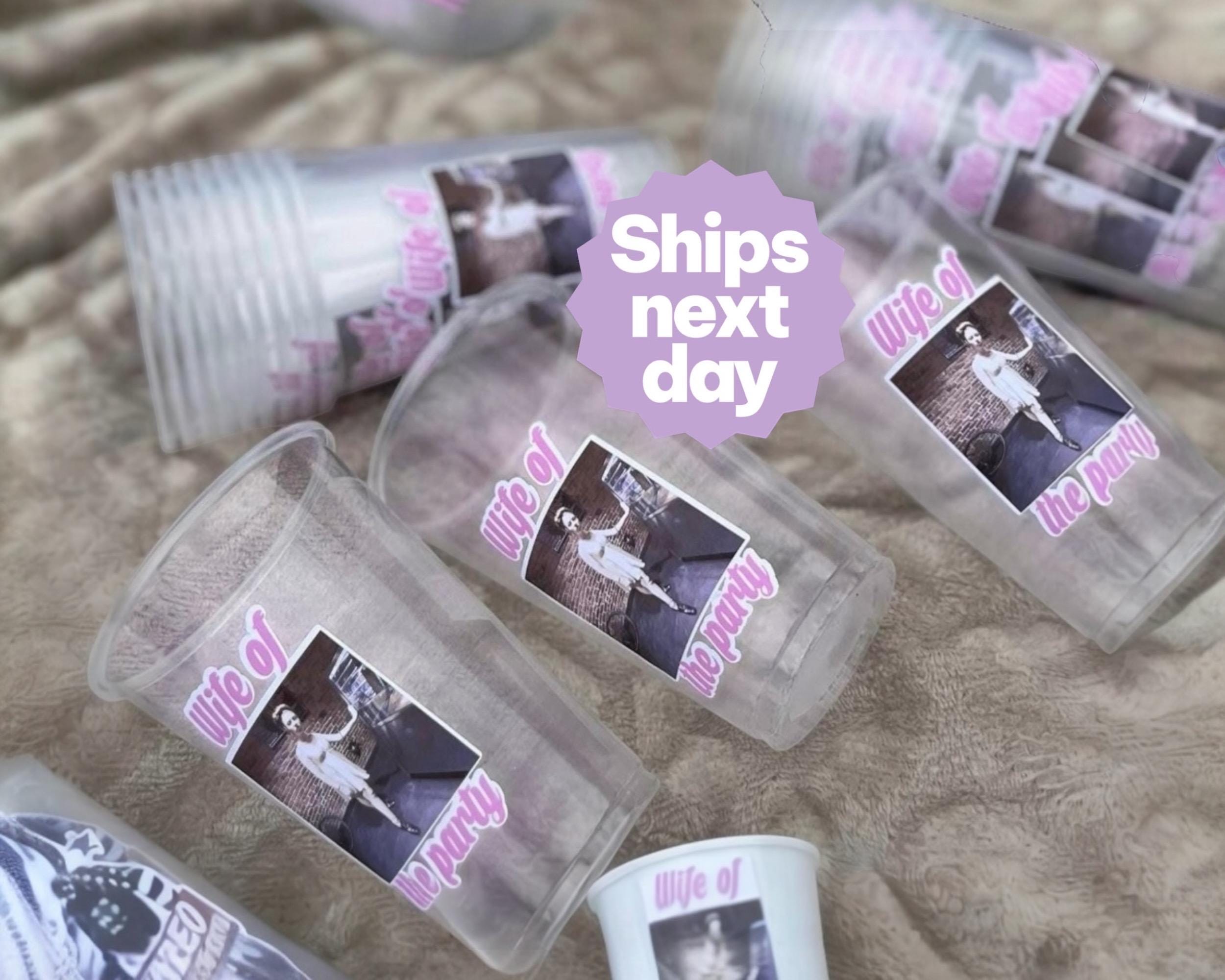 Party cup with photo plastic birthday cups customized party decorations 30th bday decor custom face cup adult party favors tableware