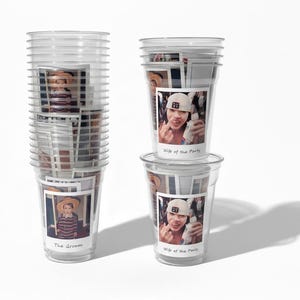 bachelorette party decoration for bride and groom decor custom photo cup bachelor party gift funny guest favor wedding celebration vow renew