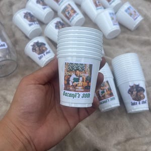 Custom party cup personalized plastic cup with photo, perfect for 30th and 50th birthday decorations and personalized birthday party decor. These custom photo cups are ideal for milestone birthday celebrations, adult party favors, and event tableware. Personalized plastic cups with photos add a unique touch to birthday parties, making them memorable. Great for custom birthday party decor, photo cups for 30th birthday, 50th birthday party favors, and personalized party accessories.