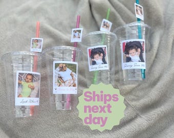 Custom Photo Birthday Party Cups: Personalized Disposable Drinkware