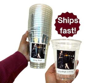 Birthday party supplies with photo decorations for event custom photo cup personalized party favor gift idea for friend 16oz est year cup