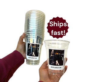 Birthday party supplies with photo decorations for event custom photo cup personalized party favor gift idea for friend 16oz est year cup