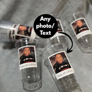 Personalisierte Foto Geburtstagstassen: Personalisierte Partydekoration, lustiges Dekor