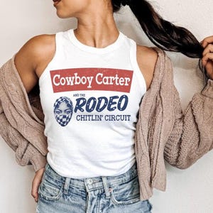 Cowboy Carter tour tank top Beyoncé concert crop tee queen B concert merch rodeo Chiltin top circuit tour tees gift for beyonce concert