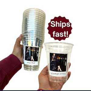 Birthday party supplies with photo decorations for event custom photo cup personalized party favor gift idea for friend 16oz est year cup
