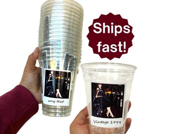 Artículos para fiestas de cumpleaños con decoraciones fotográficas para eventos, vasos personalizados con fotos, ideas de regalos personalizados para fiestas de graduación, decoración para fiestas de graduación.