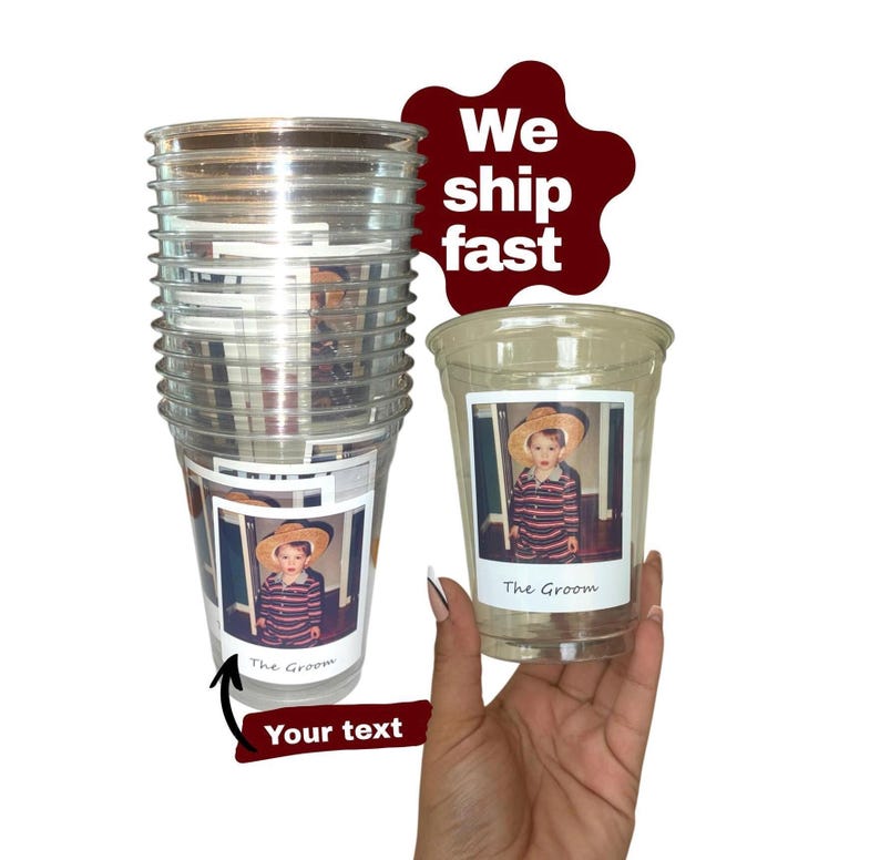 Make your celebration unforgettable with a custom photo cup personalized with your favorite picture. Perfect for 30th birthday party favor, personalized bday decorations, 21st gift idea, bachelorette party, or bride groom face cups. Create a hilarious funny gag gift for birthdays, bachelor and bachelorette parties, weddings, anniversaries, graduations, and more. A unique keepsake your guests will use, laugh about, and remember long after the party ends.