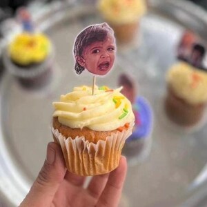 Custom face cupcake topper for birthday party decoration 30th custom photo topper for cake birthday decor for 21st finally legal gift idea image 9