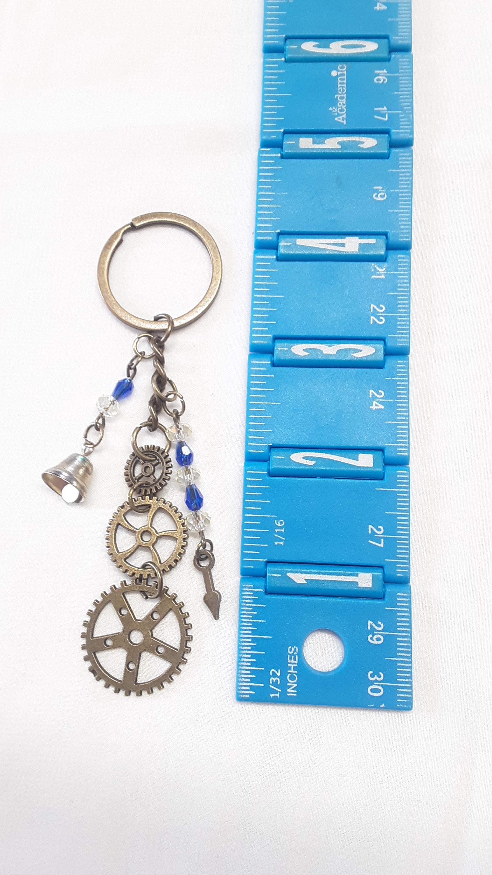 Steampunk Clock Charms Keychain - Etsy