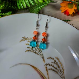 Handmade Colorful Beaded Dangle Earrings Jewelry