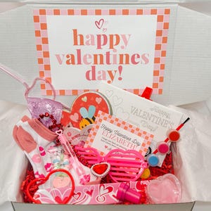 Kids Valentines Basket Gift, Treat Basket for Kids, Girls Valentine Activity Basket, Mini Valentine for Kids, Kids Valentine Party Gift