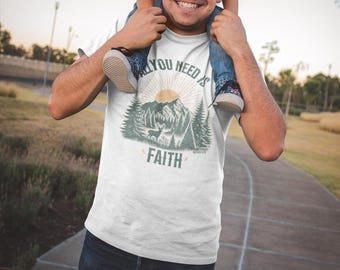 T-shirt Faith moutarde, cadeau de chemise chrétienne pour évangélistes, t-shirt Matthieu 17:20, vêtement religieux d'encouragement, unisexe