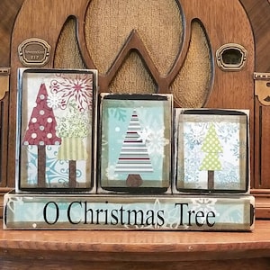 O Christmas Tree Winter Sign Word Blocks image 1