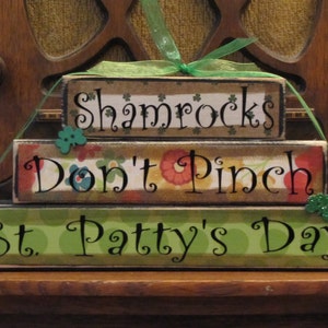St. Patrick's Day Decor, St. Patrick's Day Sign, Irish Decor, St. Patricks Day Decorations, St. Patrick's Day Blocks, Don't Pinch Stacker