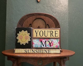 Summer  Sign, Summer Decor, Summer Word Blocks - You Are My Sunshine