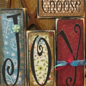Choose Joy Inspirational Sign Word Blocks image 2