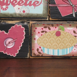 Valentines Day Decor Sweetie Pie Valentine Sign blocks image 3