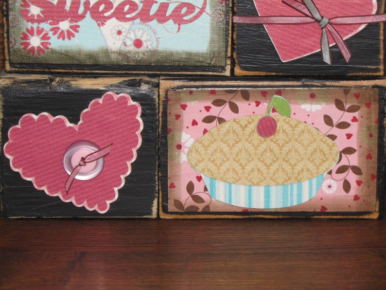 Valentines Day Decor Sweetie Pie Valentine Sign blocks image 3