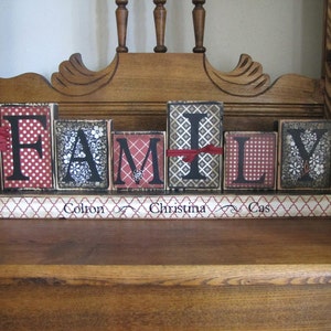 Family Sign, Personalized Family Sign, Custom Family Sign, Personalized and Customized Word Blocks image 5