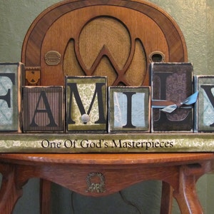 Family Sign, Personalized Family Sign, Custom Family Sign, Personalized and Customized Word Blocks image 2