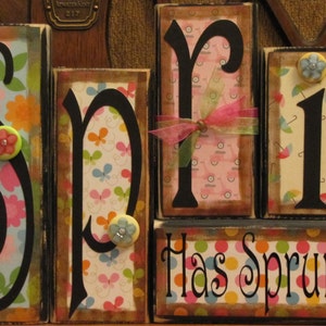 Spring Sign, Spring Decor, Easter Sign, Easter Decor, Spring Word ...