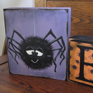 Eek Spider Halloween Decor Word Blocks Sign image 2