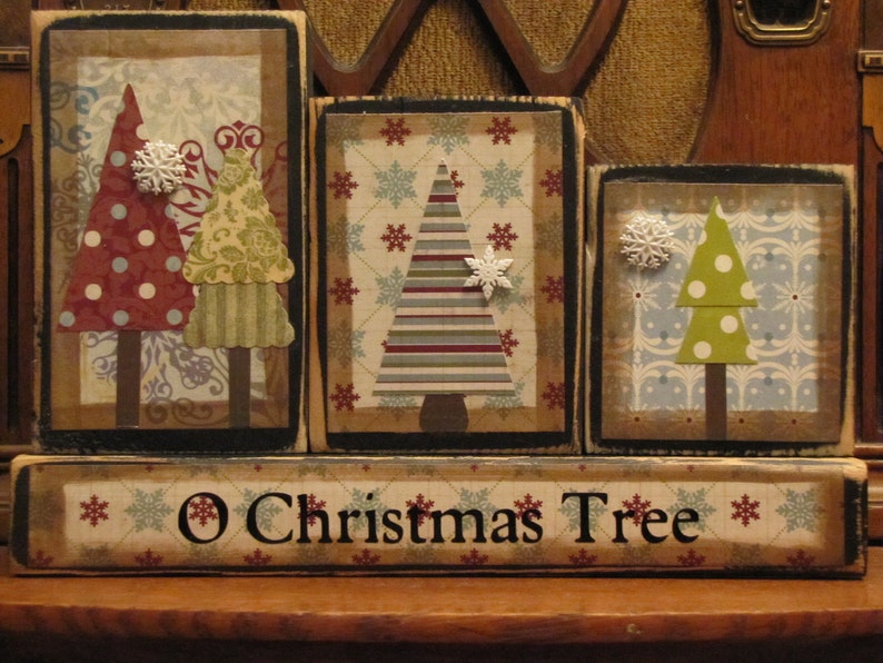 O Christmas Tree Winter Sign Word Blocks image 3