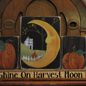 Fall Decor, Fall Sign, Fall Decoration, Thanksgiving Decor, Thanksgiving Sign, Autumn Decor, Pumpkin, Shine On Harvest Moon