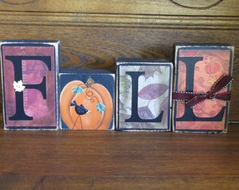 Fall Word Blocks