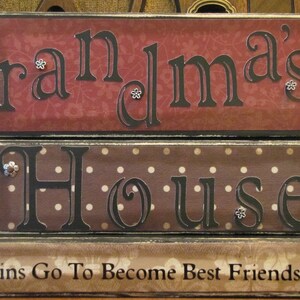 Grandma Gift, Mothers Day Gift for Grandma, Mothers Day Gift , Grandma Sign Grandma's House Where Cousins Go To Become Best Friends image 3