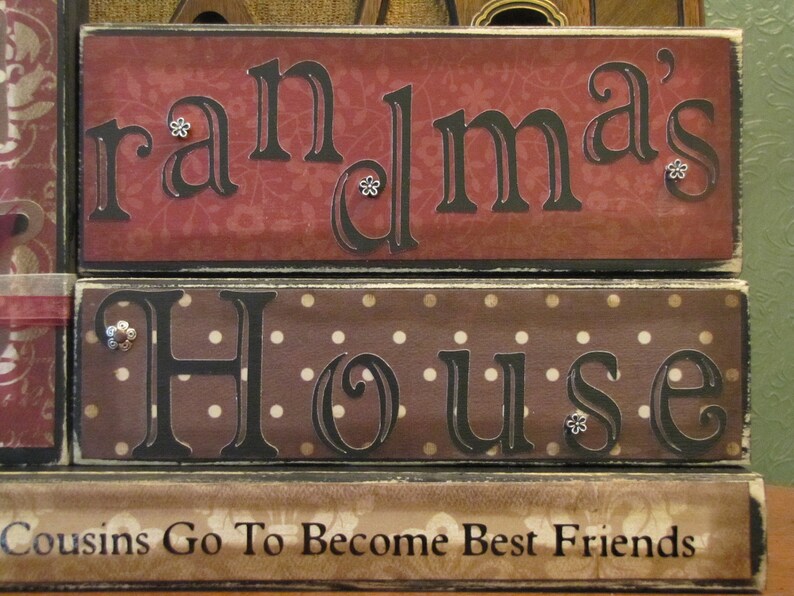 Grandma Gift, Mothers Day Gift for Grandma, Mothers Day Gift , Grandma Sign Grandma's House Where Cousins Go To Become Best Friends image 3