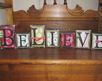 Believe Christmas Sign
