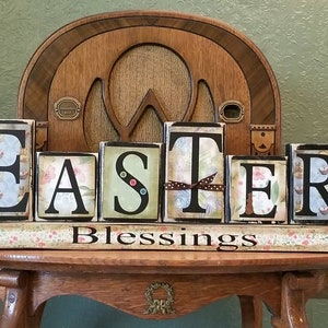 Easter Sign, Easter Decor, Spring Sign, Spring Decor Word Blocks