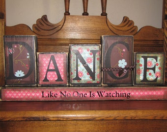 Dance Like No One is Watching Sign Word Blocks