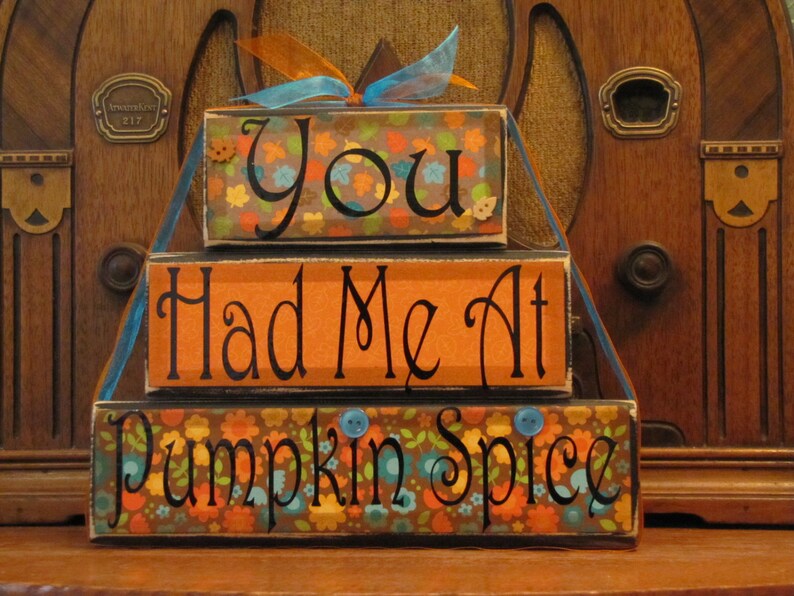 Fall Decor Fall Sign You Had Me At Pumpkin Spice Word | Etsy