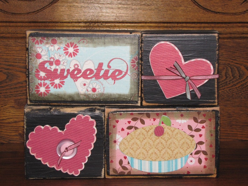 Valentines Day Decor Sweetie Pie Valentine Sign blocks image 1