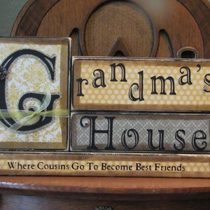 Grandma Gift, Mothers Day Gift for Grandma, Mothers Day Gift , Grandma Sign Grandma's House Where Cousins Go To Become Best Friends image 5