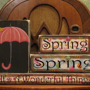 Spring Sign, Spring Decor, Spring Decoration, Spring Blocks, Easter ...