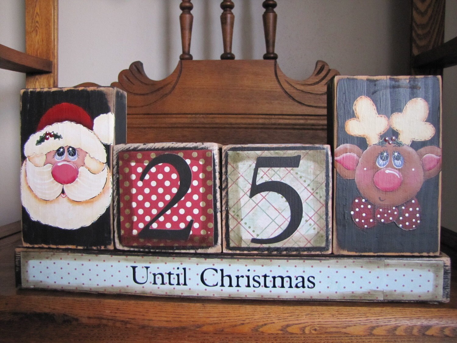 Christmas Countdown Blocks Advent Calendar Christmas Etsy Christmas Countdown Blocks Advent Calendar Christmas Etsy